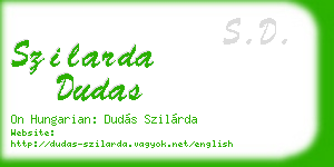 szilarda dudas business card